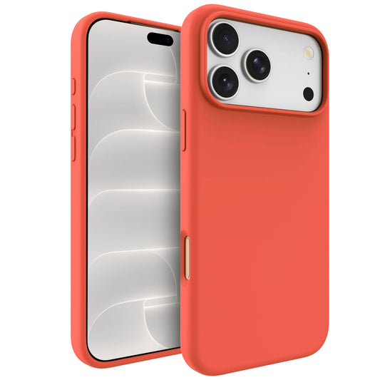 arktis iPhone Silikon Case mit MagSafe in Guavepink, Vorder- und Rückansicht