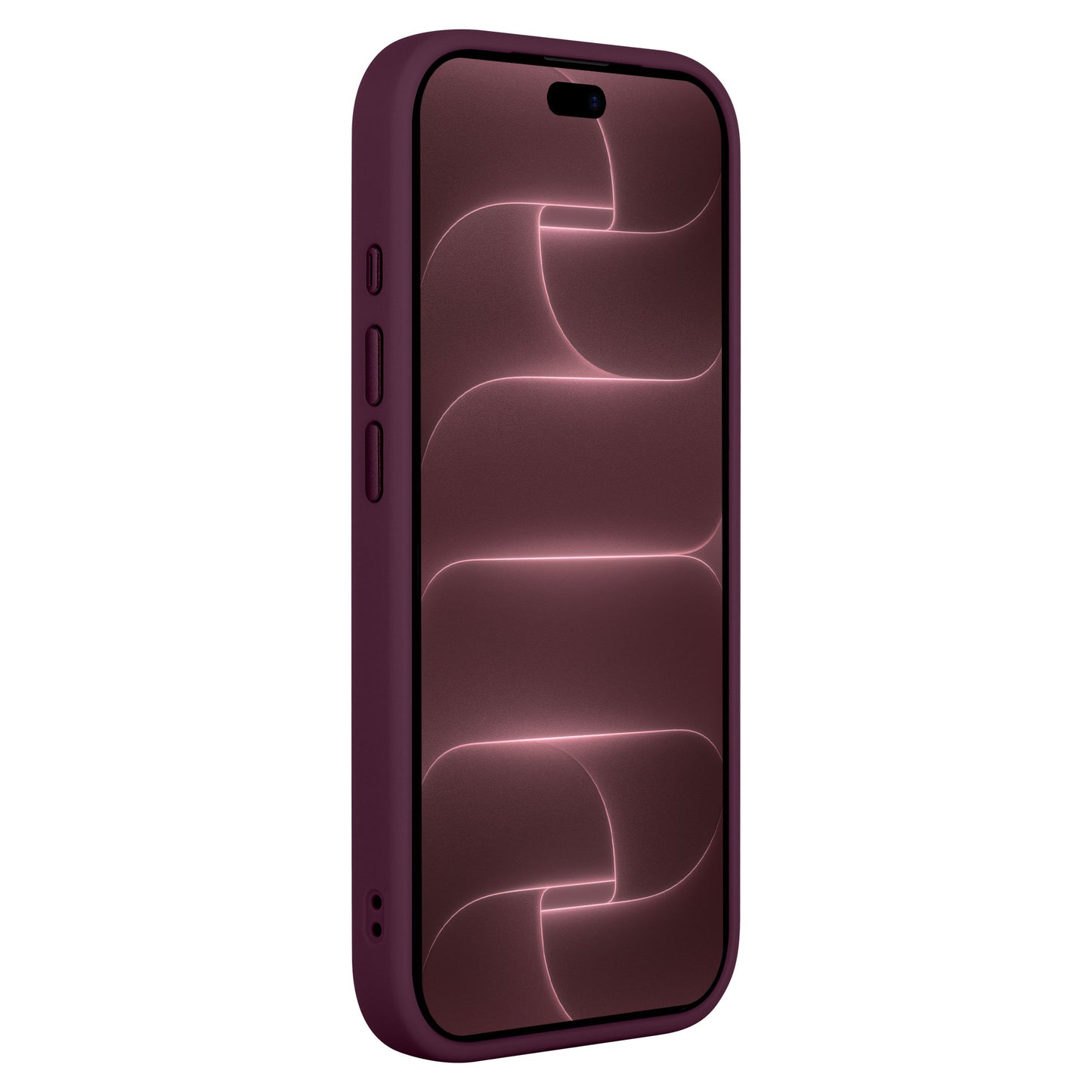 arktis iPhone Solid Case mit MagSafe in Burgunder, seitliche Vorderansicht