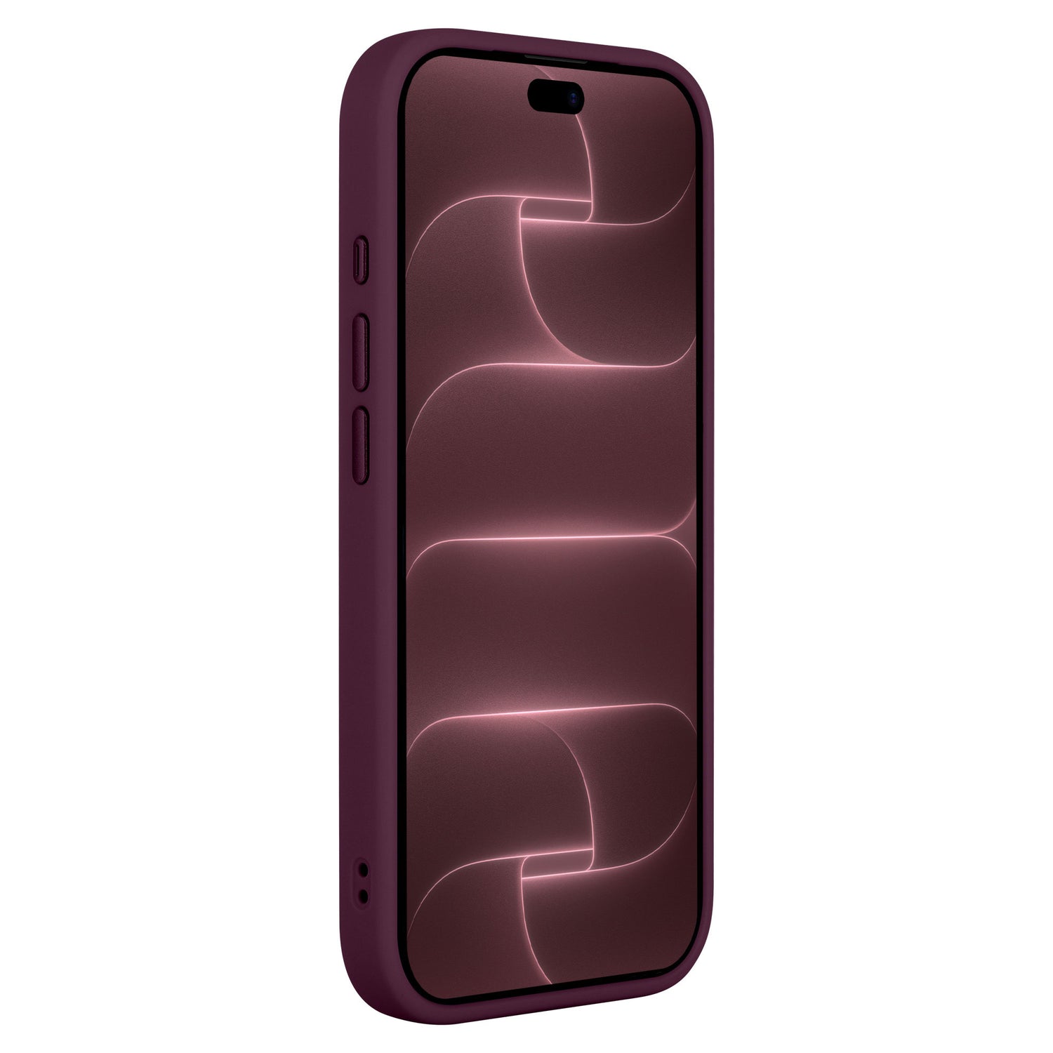 arktis iPhone Solid Case mit MagSafe in Burgunder, seitliche Vorderansicht