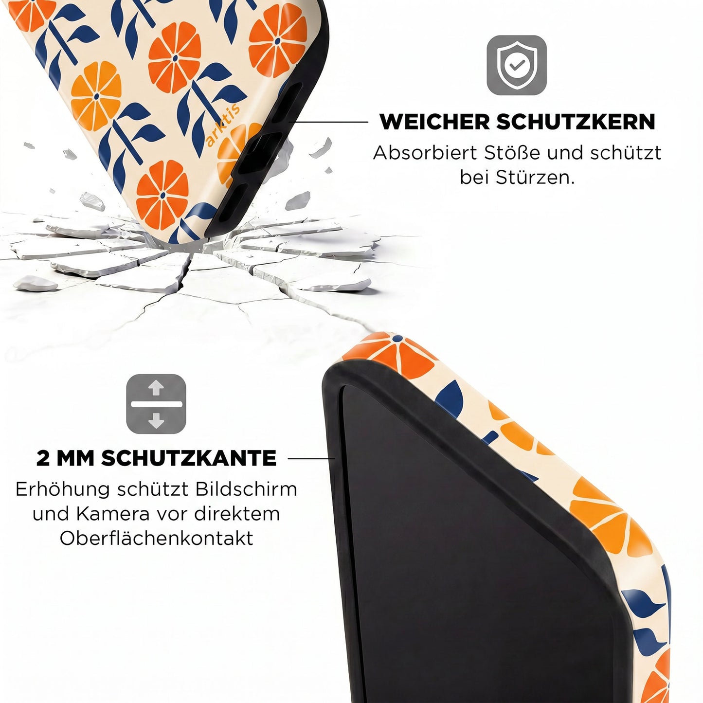 arktis iPhone 16e Hülle - Modern Sunflower