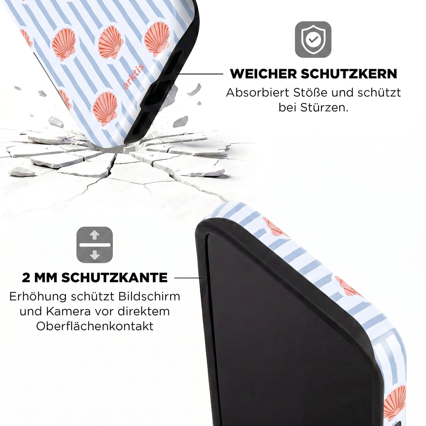 arktis iPhone 16e Hülle - Seashell
