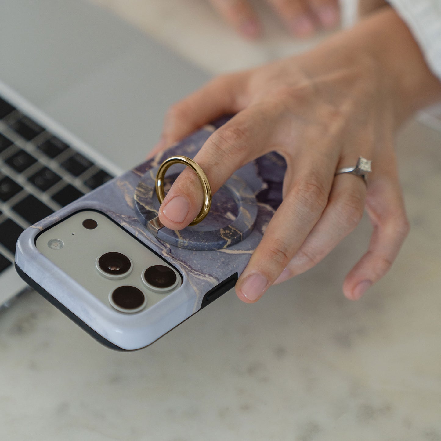 Magnetischer Ringhalter für MagSafe - Dusty Marble