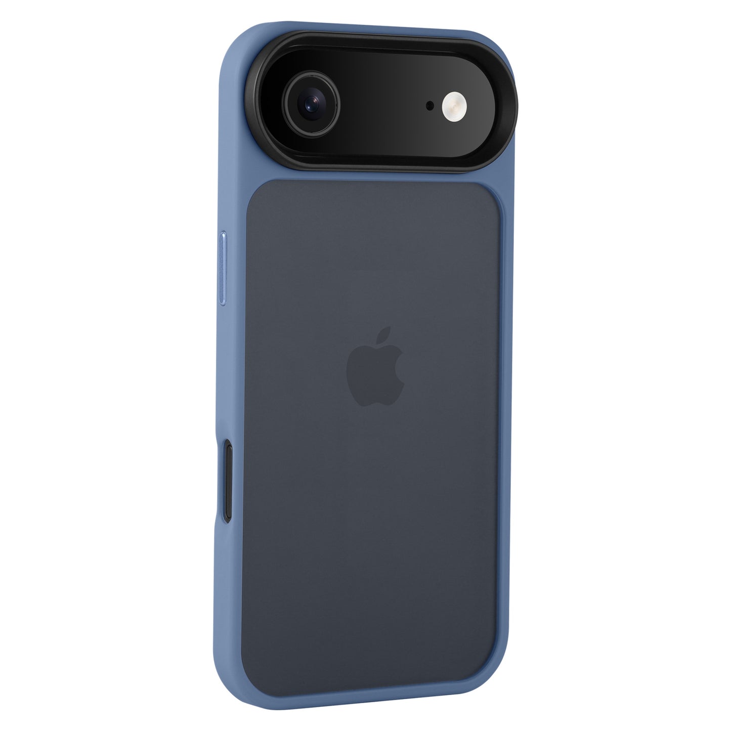 Die Arktis arktis iPhone Air Solid Case ist eine blaue TPU-Silikon-Hülle mit stoßabsorbierendem Schutz, schwarzem Kameraausschnitt und Apple-Logo - stilvoll aus der Rückansicht für das iPhone Air präsentiert.