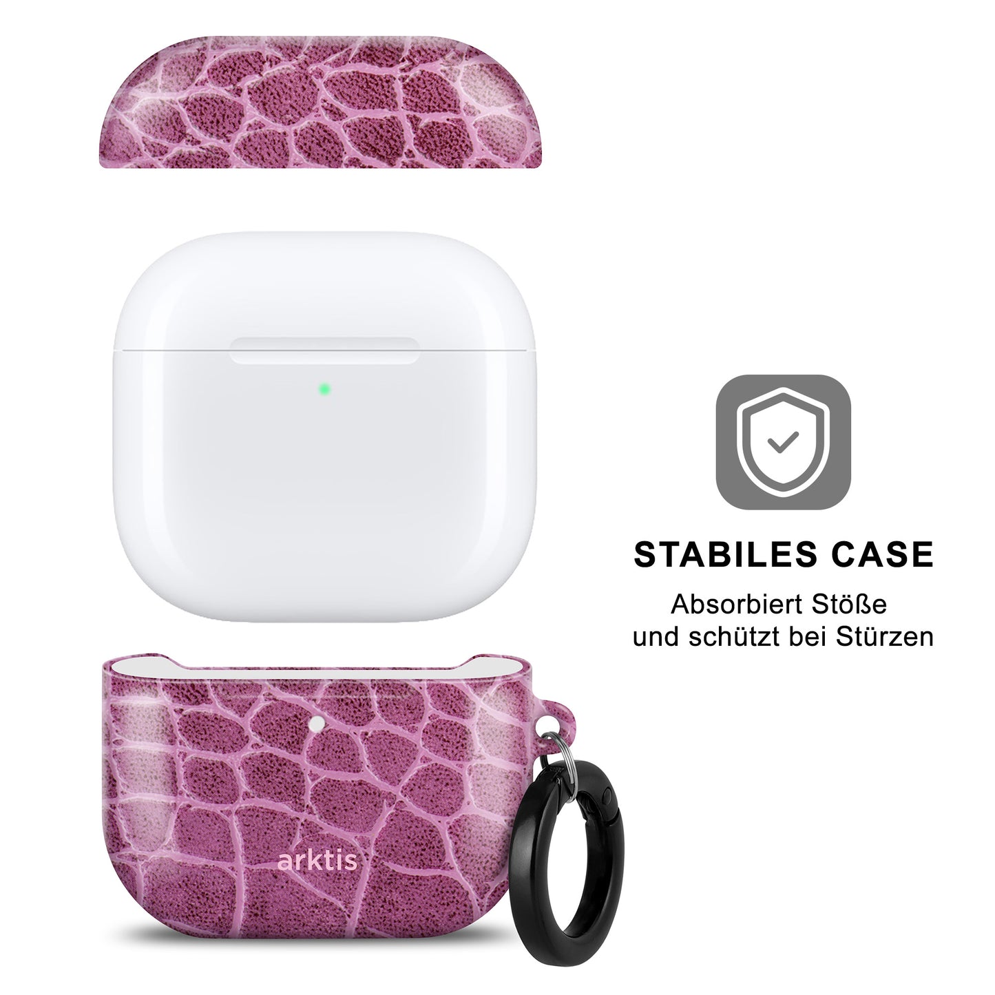 arktis AirPods 4 Hülle - Pink Lizard