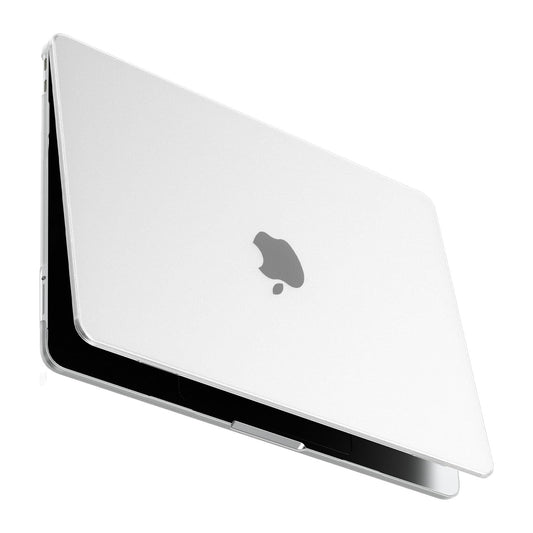 Durchsichtiges Arktis Solid Case für das MacBook Neo auf einem Laptop.