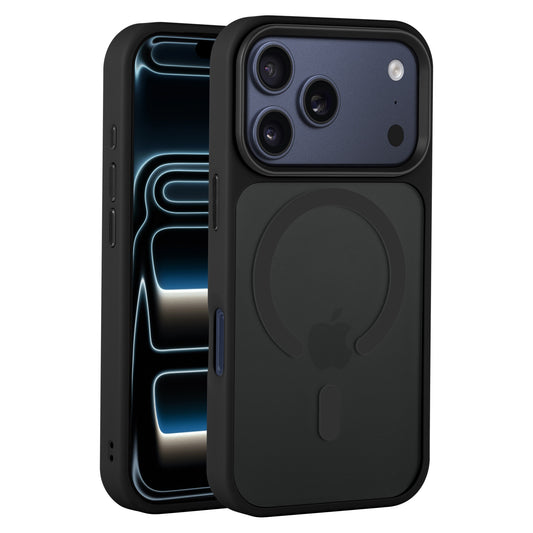 Die Arktis iPhone 17 Pro Solid Case mit MagSafe ist eine schwarze, matte Schutzhülle, die Rückseite mit Kamera und Frontscreen schützt-perfekt passend für dein iPhone 17 Pro von Arktis.