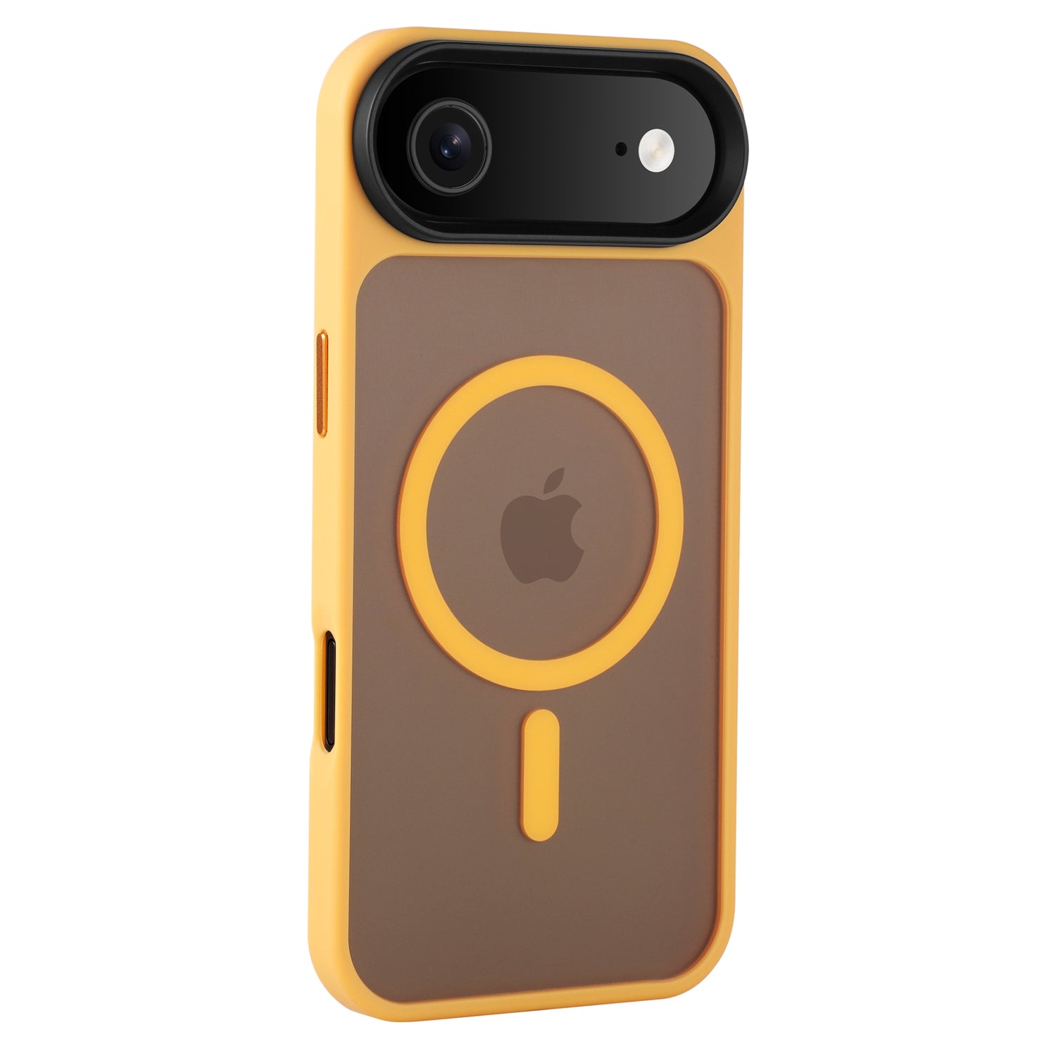 Arktis iPhone Air Solid Case mit MagSafe - gelb-braune matte Schutzhülle mit MagSafe-kompatiblem Ring und Apple-Logo, passend für iPhone 17 Air.