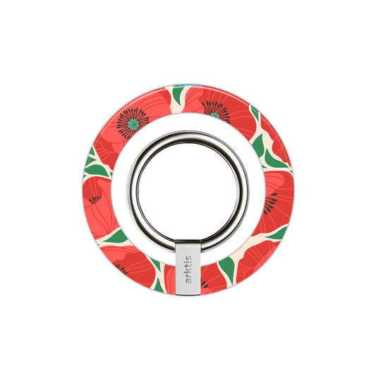 Der arktis Magnetischer Ringhalter für MagSafe - Summer Garden verfügt über einen silbernen Ring und einen starken N52-Magneten, der sicheren und stilvollen Halt bietet. Er ist das ideale iPhone Zubehör und MagSafe Ringhalter.