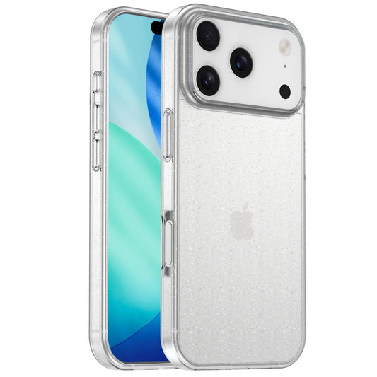 Das arktis iPhone 17 Pro Max Glitter Case bringt das Design Ihres Telefons zum Funkeln und passt perfekt auf Ihr Gerät mit Dual-Rückkamera und Apple-Logo. Diese transparente Schutzhülle von arktis kombiniert Schutz und Stil.