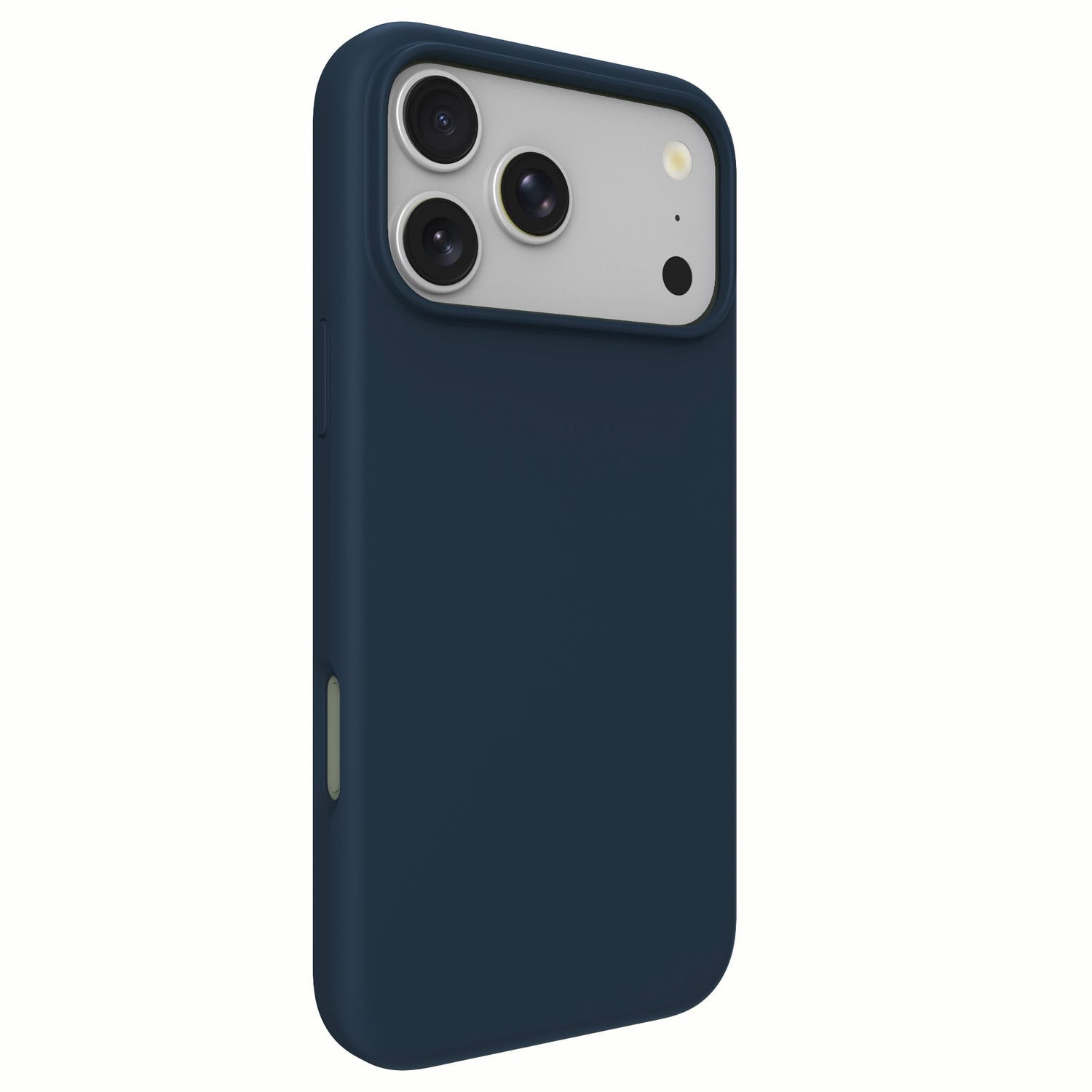 arktis iPhone Silikon Case in Mitternacht (Dunkelblau), Rückansicht