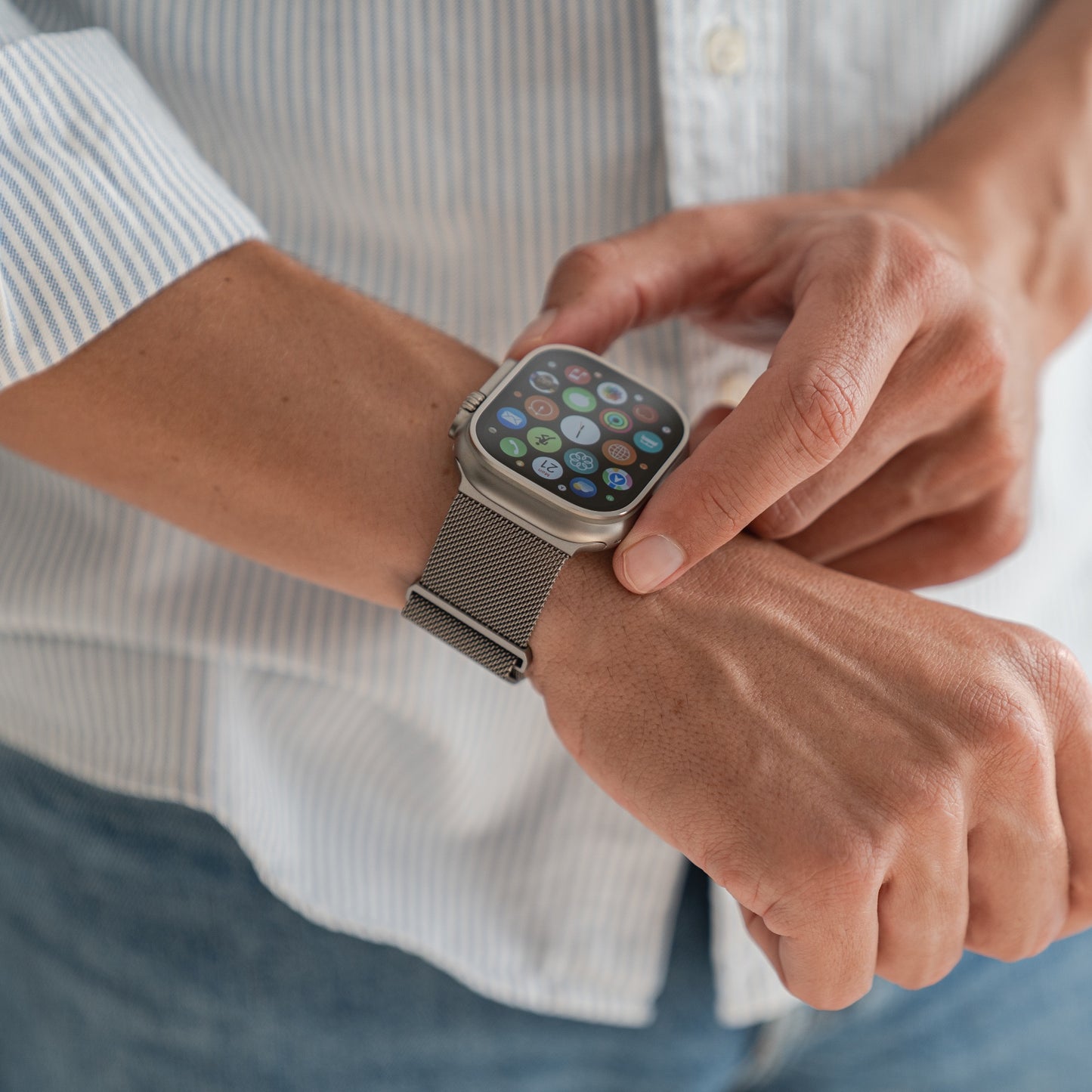 arktisband Apple Watch Ultra Milanaise Armband