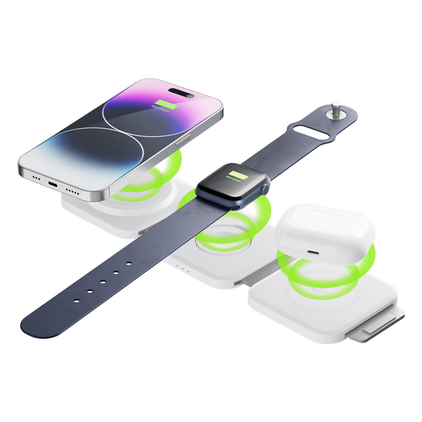 Kabelloses 3in1 Ladegerät für iPhone, Apple Watch und AirPods