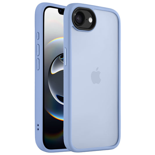 Das arktis iPhone 17e Solid Case in Hellblau matt ist auf einem iPhone abgebildet, auf dem das Apple-Logo zu sehen ist - eine stilvolle und schützende Hülle von arktis.