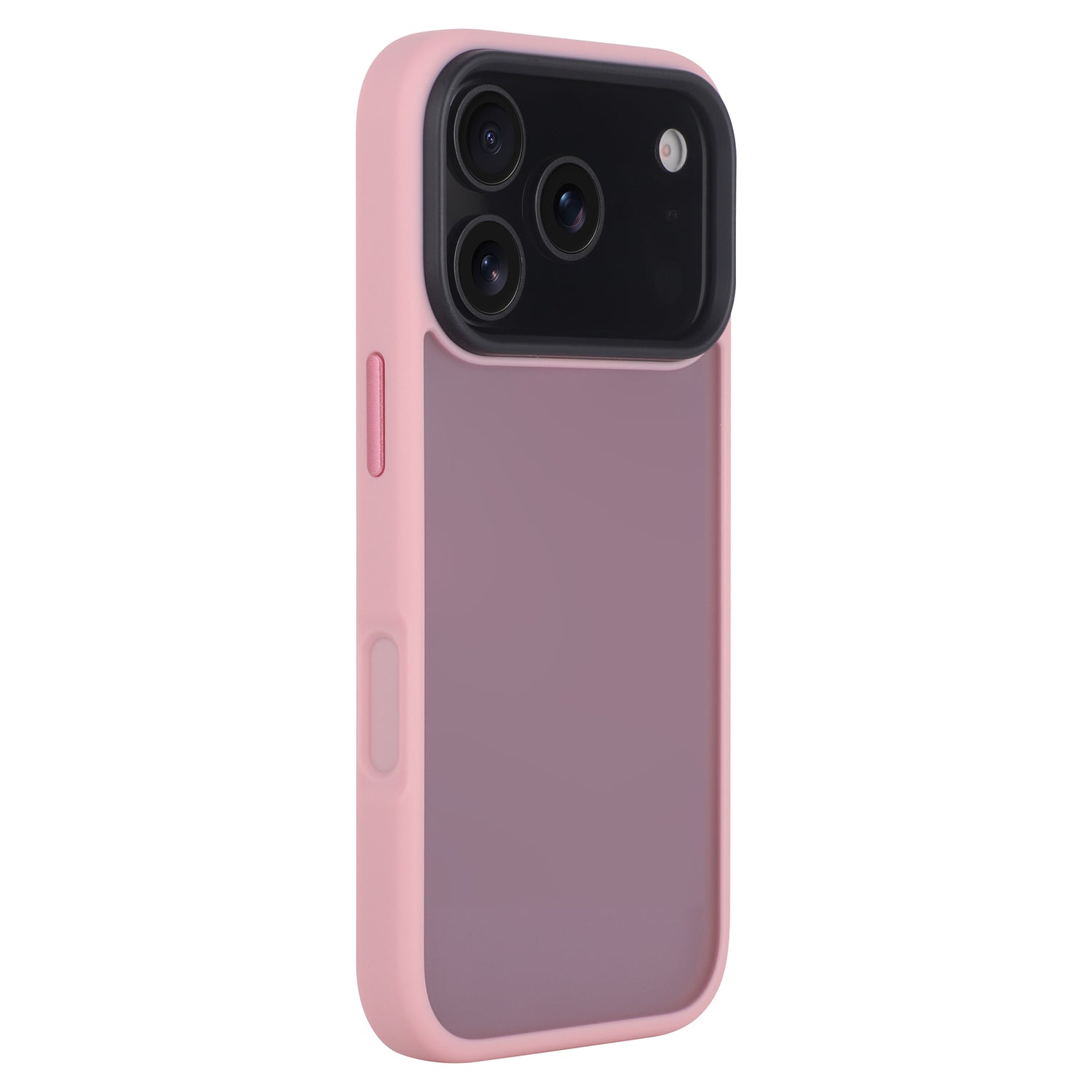 Das Arktis iPhone 17 Pro Max Solid Case, hier in Pink und Lila von schräg hinten, ist eine matte Schutzhülle von Arktis mit erhöhtem Kameraausschnitt und stoßabsorbierendem TPU-Silikon für stilvollen, robusten Schutz.