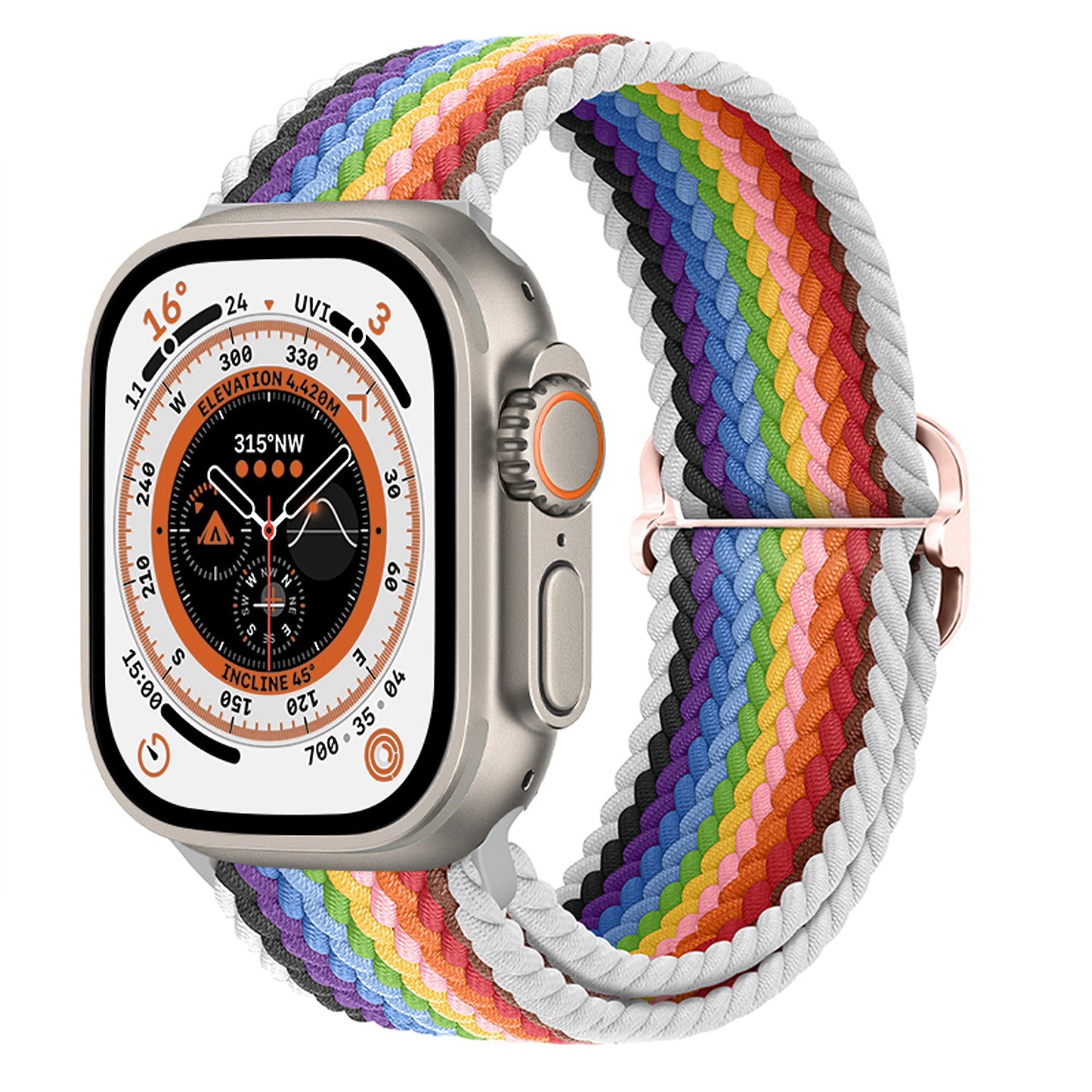 arktisband Apple Watch geflochtenes Flex Loop Pride Armband
