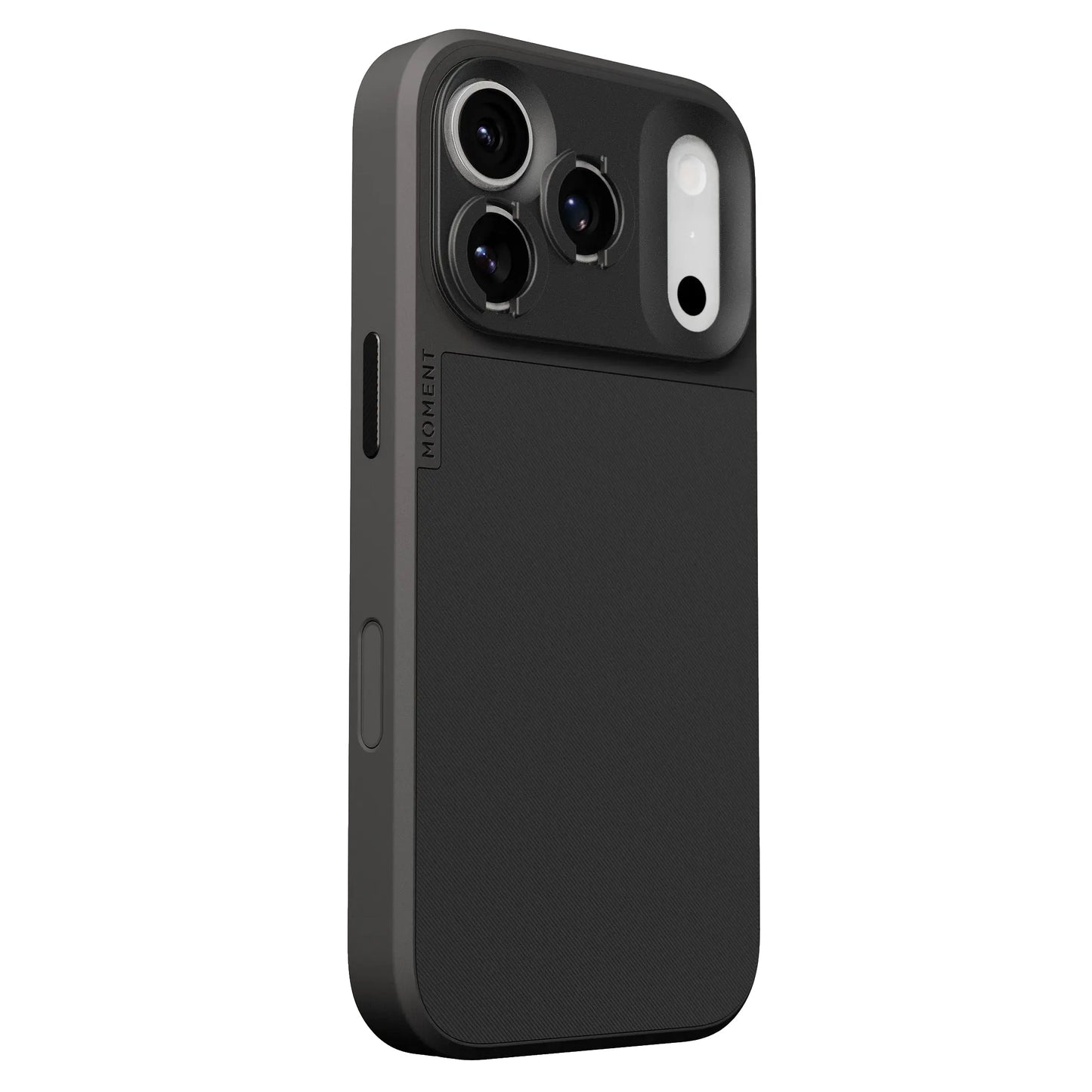 Die MOMENT iPhone 17 Pro Kameratasche MagSafe verfügt über ein erhöhtes Fach für drei Kameralinsen und den Blitz und bietet so einen erstklassigen Geräteschutz und verbesserte Kamerafunktionen.