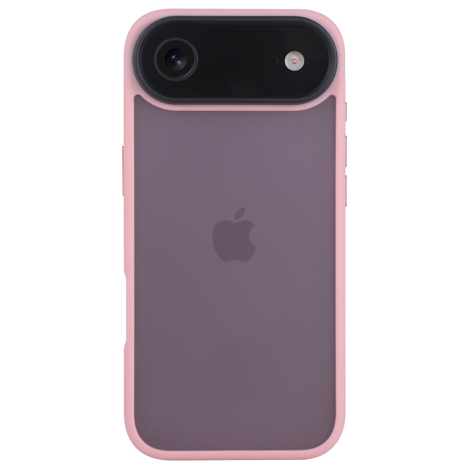Ein iPhone mit der Arktis arktis iPhone Air Solid Case in Pink, einer matten TPU-Silikon-Schutzhülle von Arktis, die die Rückkamera und das Apple-Logo zeigt.
