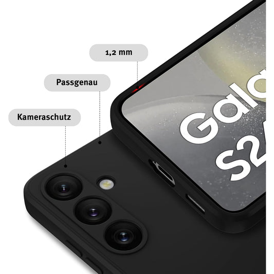 arktis Samsung Galaxy S24 Plus Silikon Case schwarz