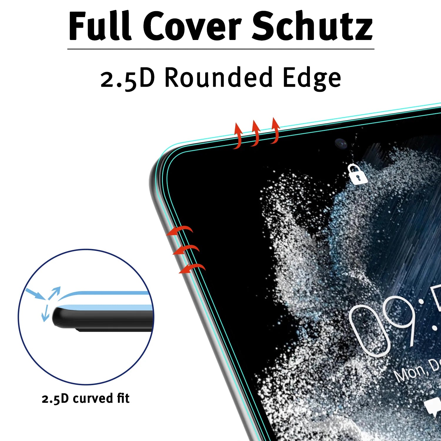 arktis Samsung Galaxy S24 Ultra FULL COVER Displayschutz GLAS