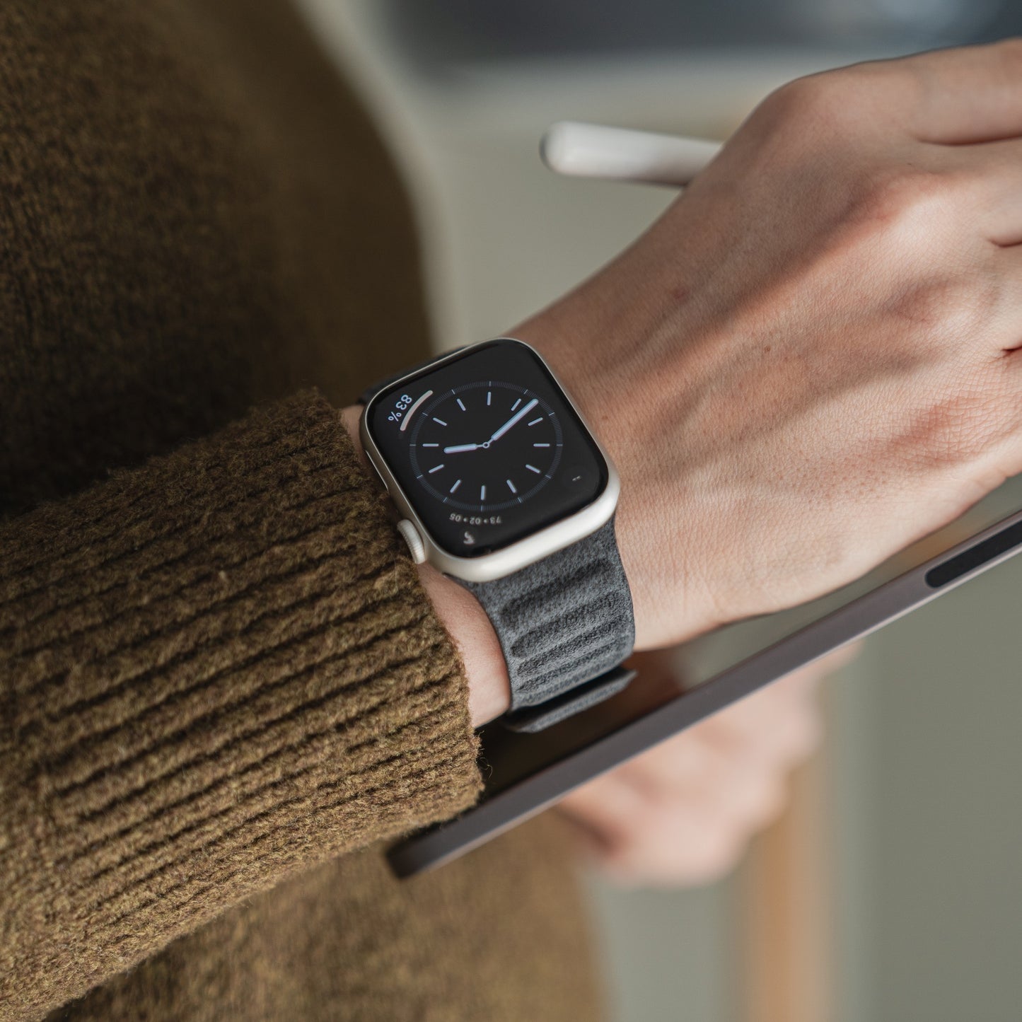 arktisband Apple Watch magnetisches Armband aus Alcantara