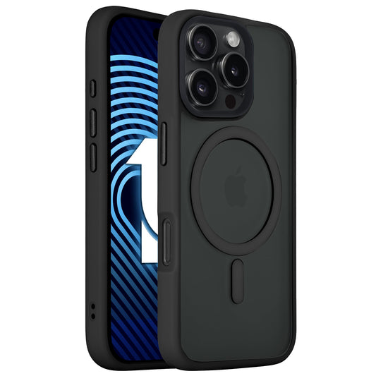Das Arktis iPhone 16 Pro Max Solid Case von Arktis bietet eine minimalistische matte Optik in Schwarz und besteht aus stoßabsorbierendem TPU-Silikon, das Display und Kamera zuverlässig schützt.