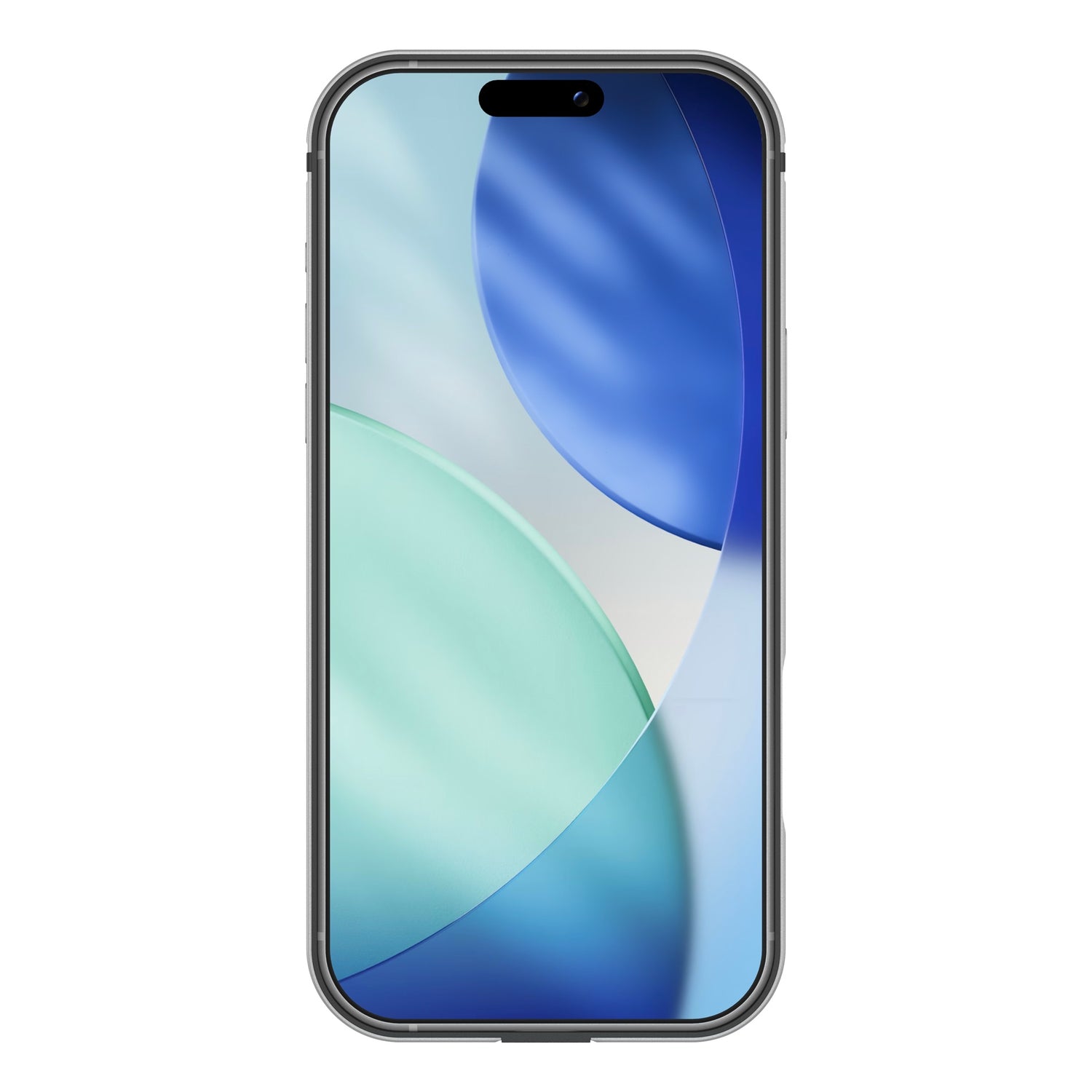 Der arktis iPhone 17 Pro Max Bumper von arktis schützt Ihr Smartphone, das ein blaues und grünes abstraktes Hintergrundbild zeigt, und bietet ultraleichtes Design und optimalen Displayschutz.