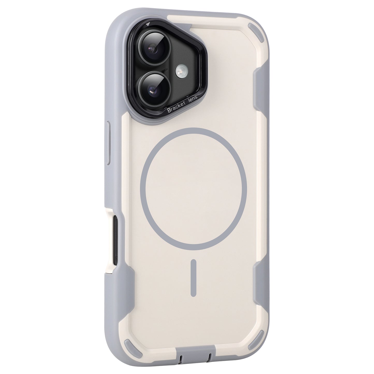 Das arktis iPhone 17 Sentinel Case ist eine durchsichtige, robuste Hülle mit 360-Grad-Schutz, MagSafe-Ring und grauen Rändern, die für ein Dual-Kamera-Smartphone entwickelt wurde.