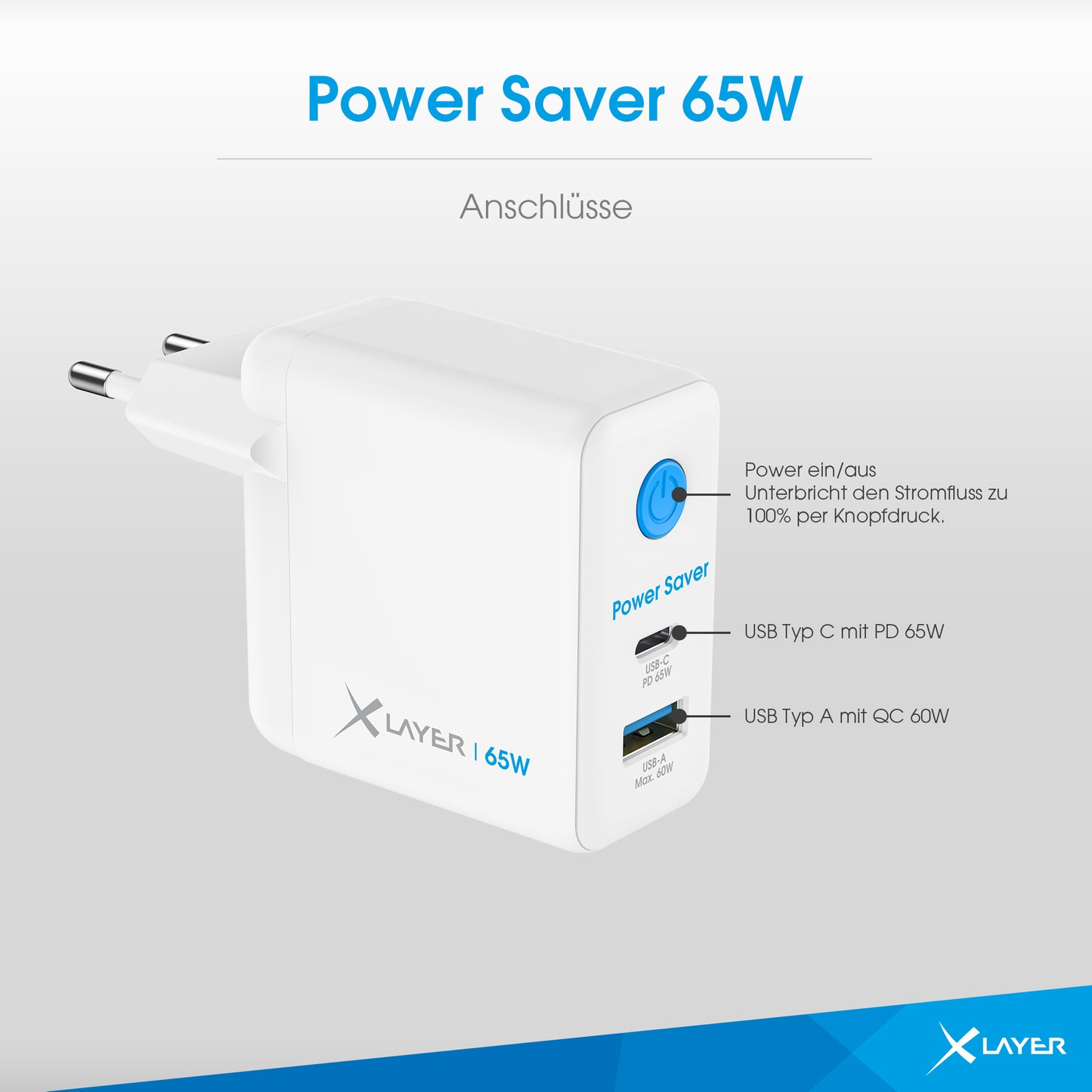 Xlayer Power Saver 65W GaN USB-C