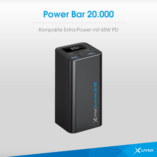 Xlayer Power Bar 20.000 mAh 65W PowerDelivery
