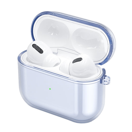 Das ArktisPRO AirPods (3. Generation) Invisible Air Case ist ein weißes TPU-Silikon-Ladegehäuse mit transparenter blauer Abdeckung für kabelloses Laden und perfekten Schutz – perfekt passend für Ihre AirPods (3. Generation).