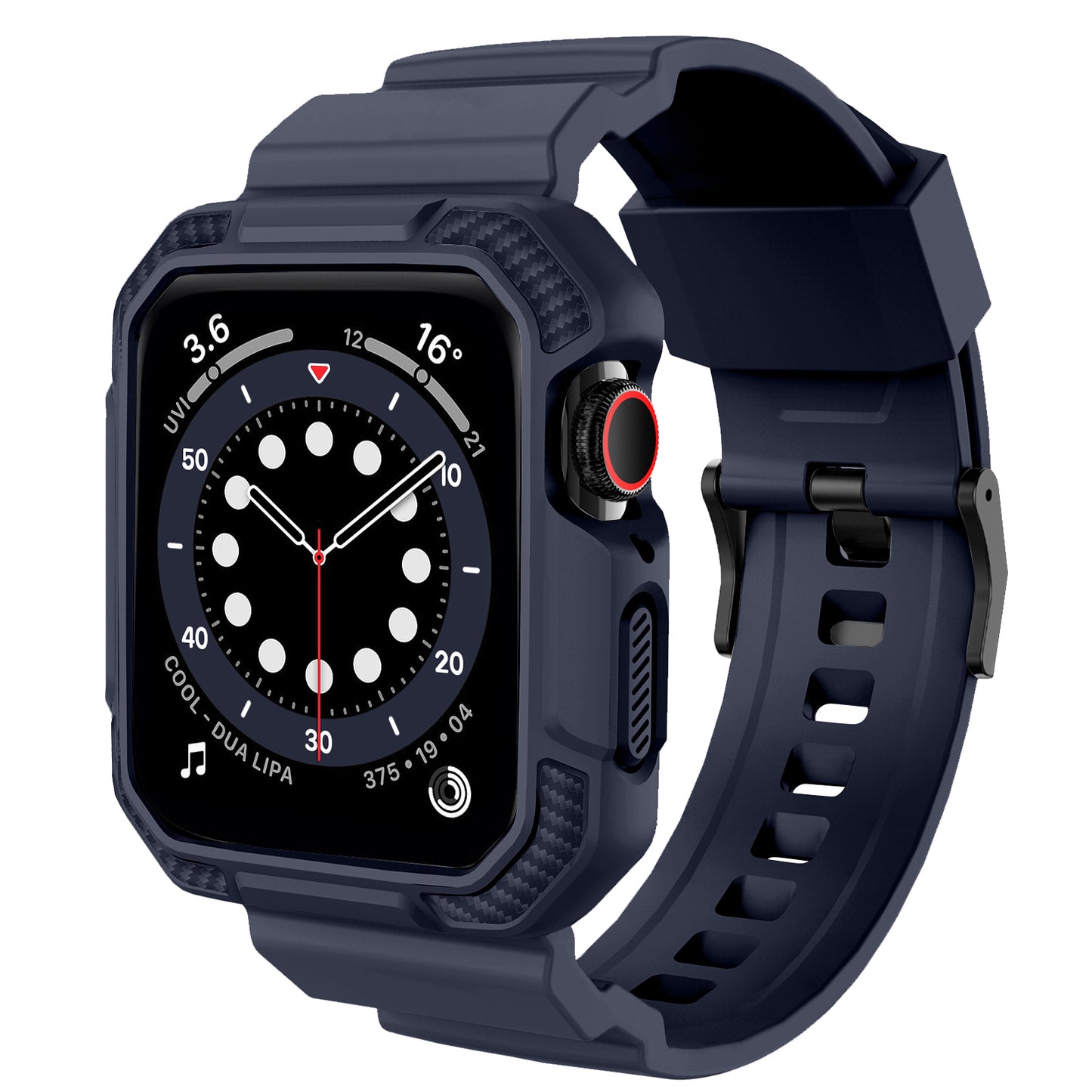 RUGGED CARBON Apple Watch Silikon Armband