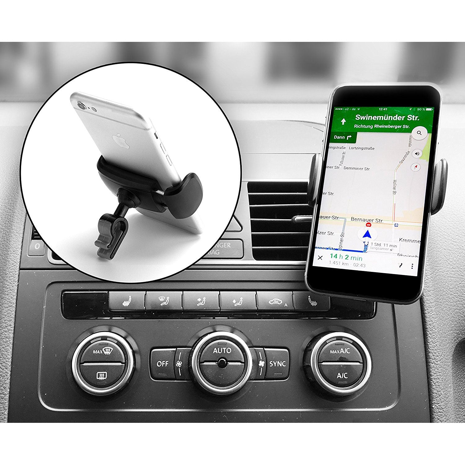 KFZ Auto Handy Halterung Lüftung für Apple iPhone 15 14 13 12 11 Pro XS Max  XR X