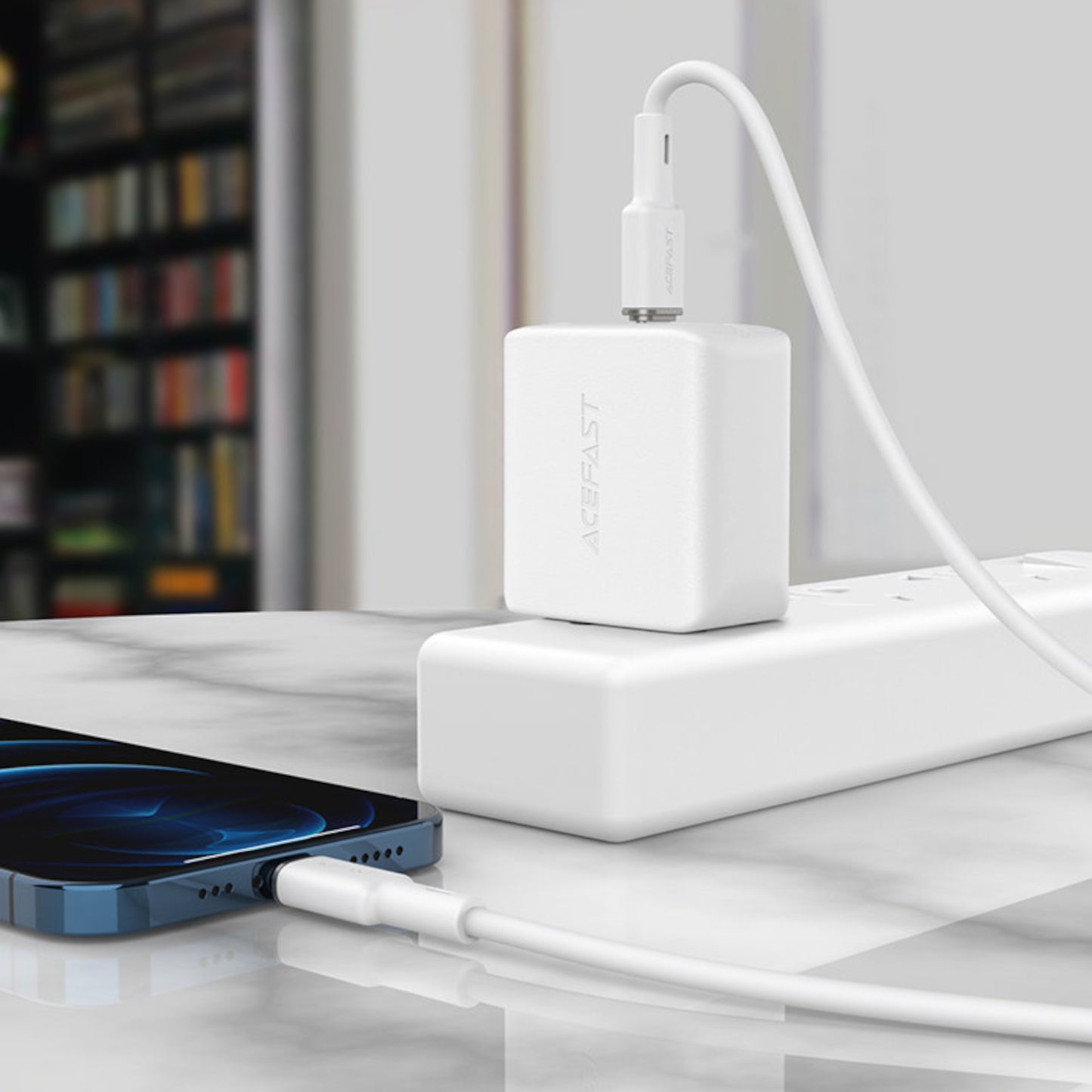 Acefast Lightning auf USB-C Ladekabel Apple MFI zertifiziert Weiß