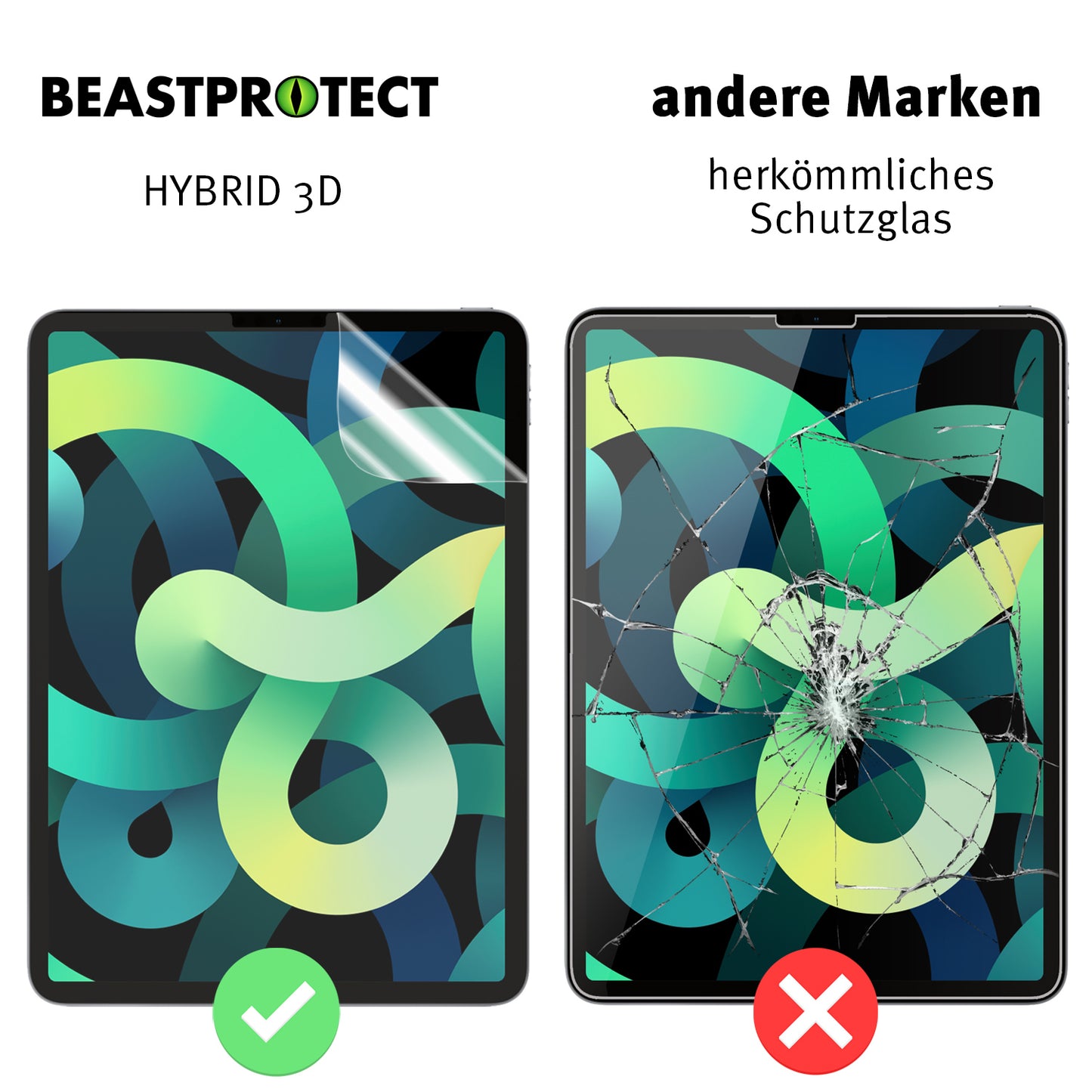Beastprotect iPad 10 (2022) Schutzfolie HYBRID 3D