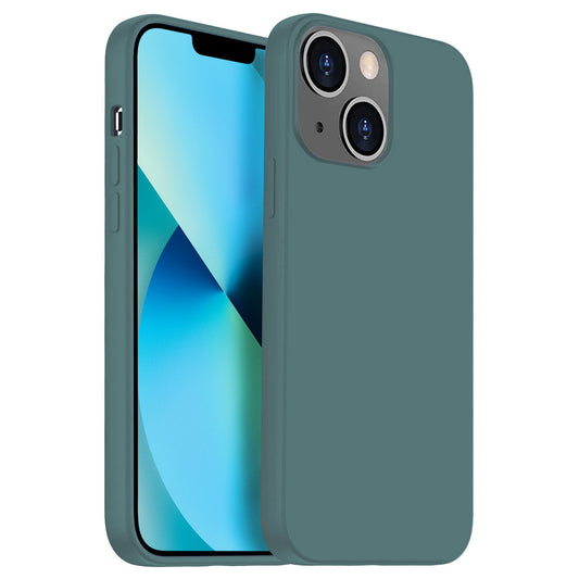 Das iCEO iPhone 13 Silikon Case von iCEO in Blaugrün ist eine schlanke Hülle mit perfekter Passform, die den Frontbildschirm und die Dualkamera auf der Rückseite freigibt.