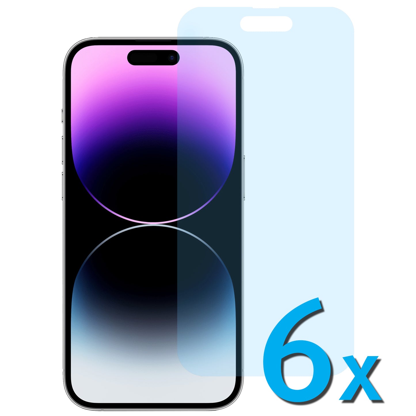 ArktisPRO 6 x kristallklare iPhone 14 Pro Max PREMIUM Display Schutzfolie