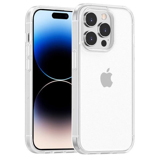 Das Aviato SECTOR SLIM Case für iPhone 14 Pro Max ist eine klare, stoßabsorbierende TPU-Schutzhülle von Aviato und schützt Ihr Smartphone mit Triple-Kamera und Apple Logo – Vorder- und Rückseite werden gezeigt.