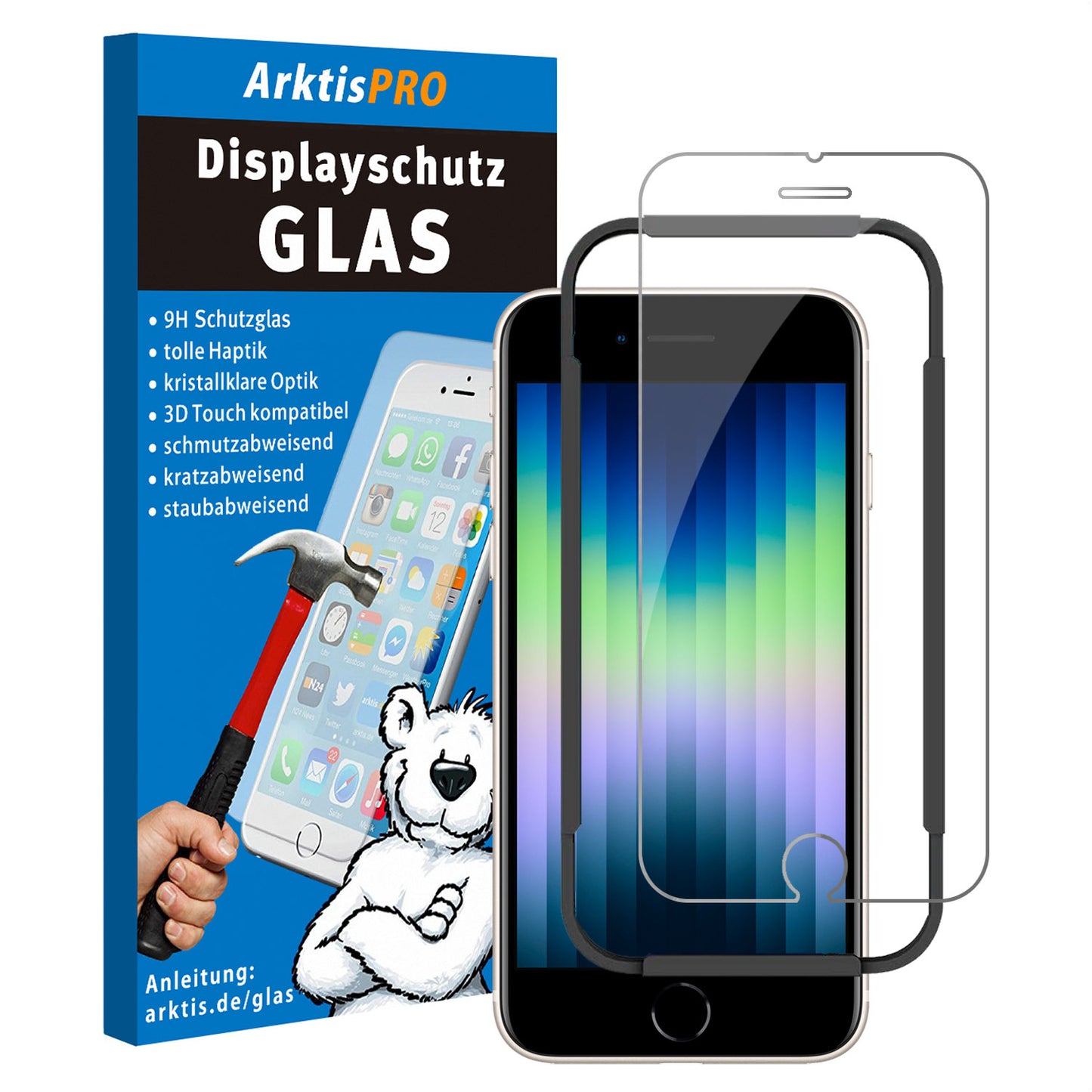 ArktisPRO iPhone SE (2022/2020) Displayschutz GLAS