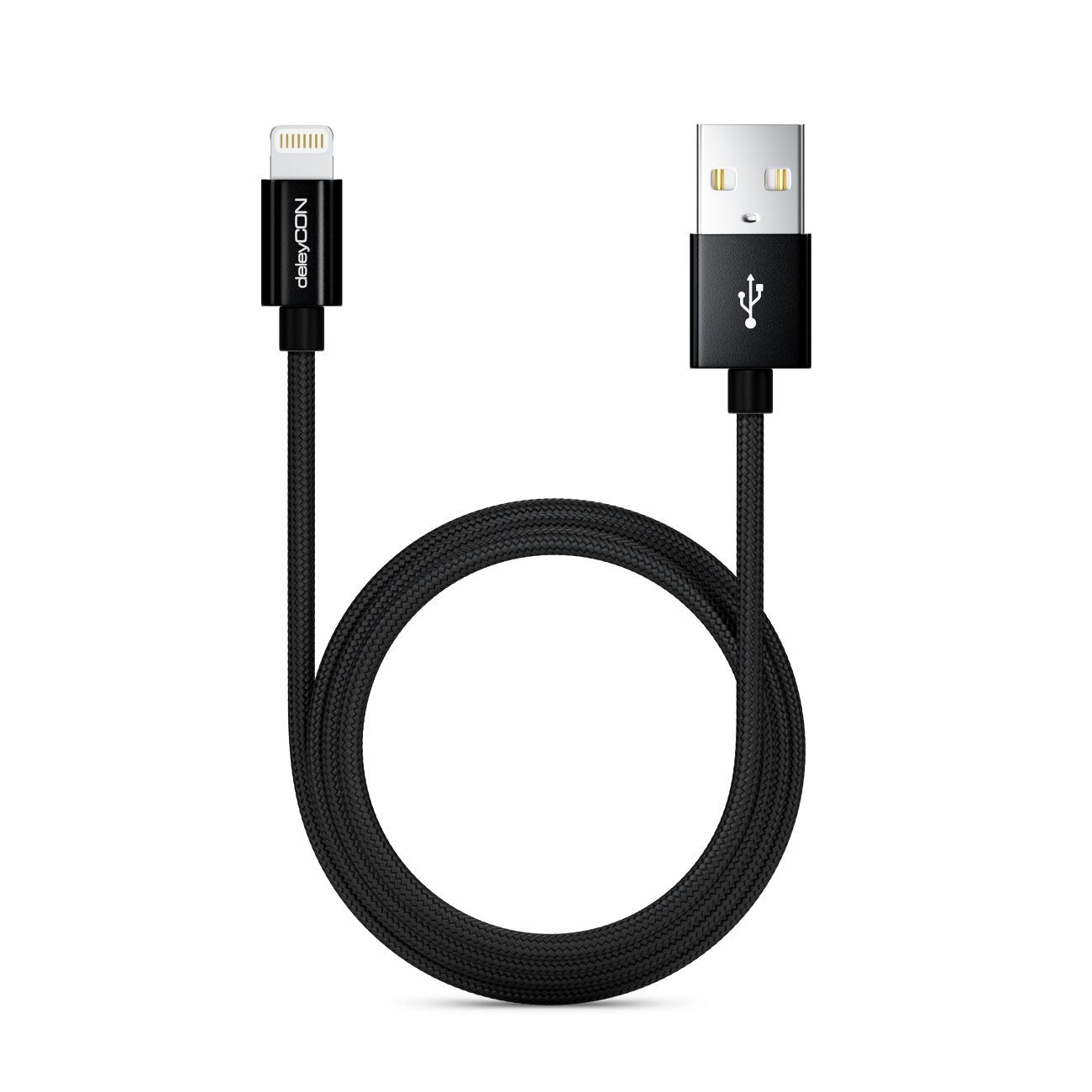 Alu Lightning auf USB Kabel ULTRA mit Nylonummantelung 1m