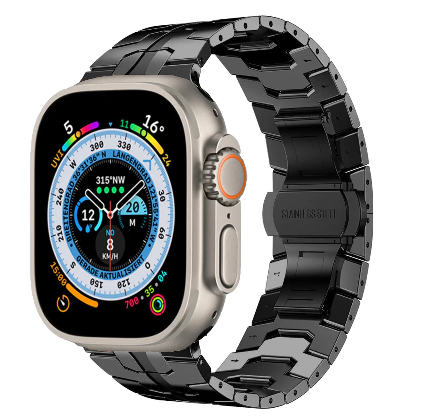 Aviato Apple Watch Ultra Edelstahl Armband TRAIL